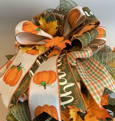 Thankful and Blessed Fall Swag for Front Door - image3